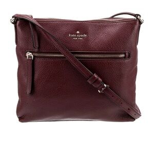 Kate Spade Maroon Leather Crossbody Bag EUC